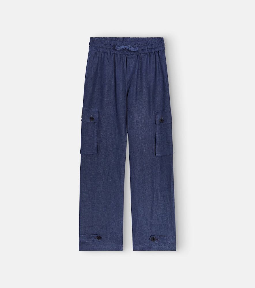 Linen cargo pants
