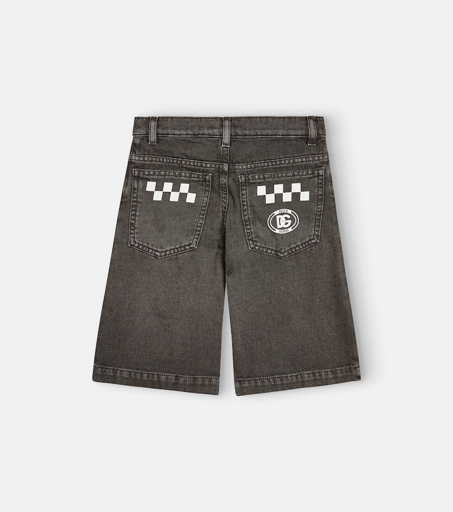 Denim bermuda shorts