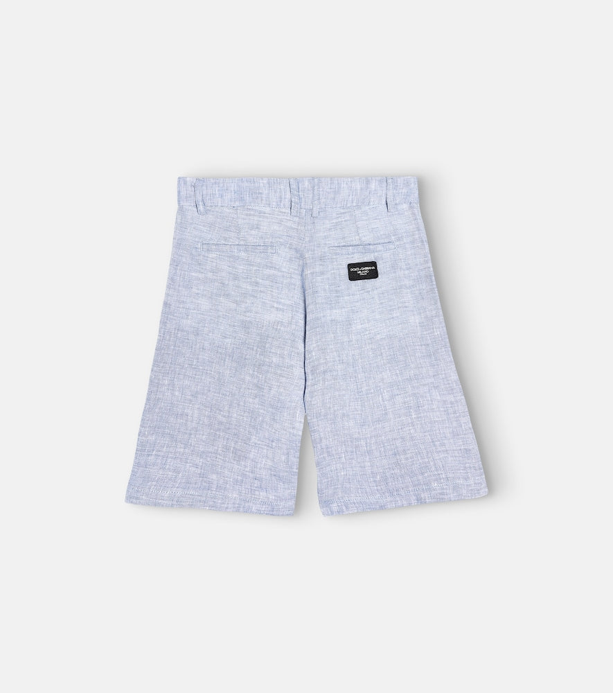Linen bermuda shorts