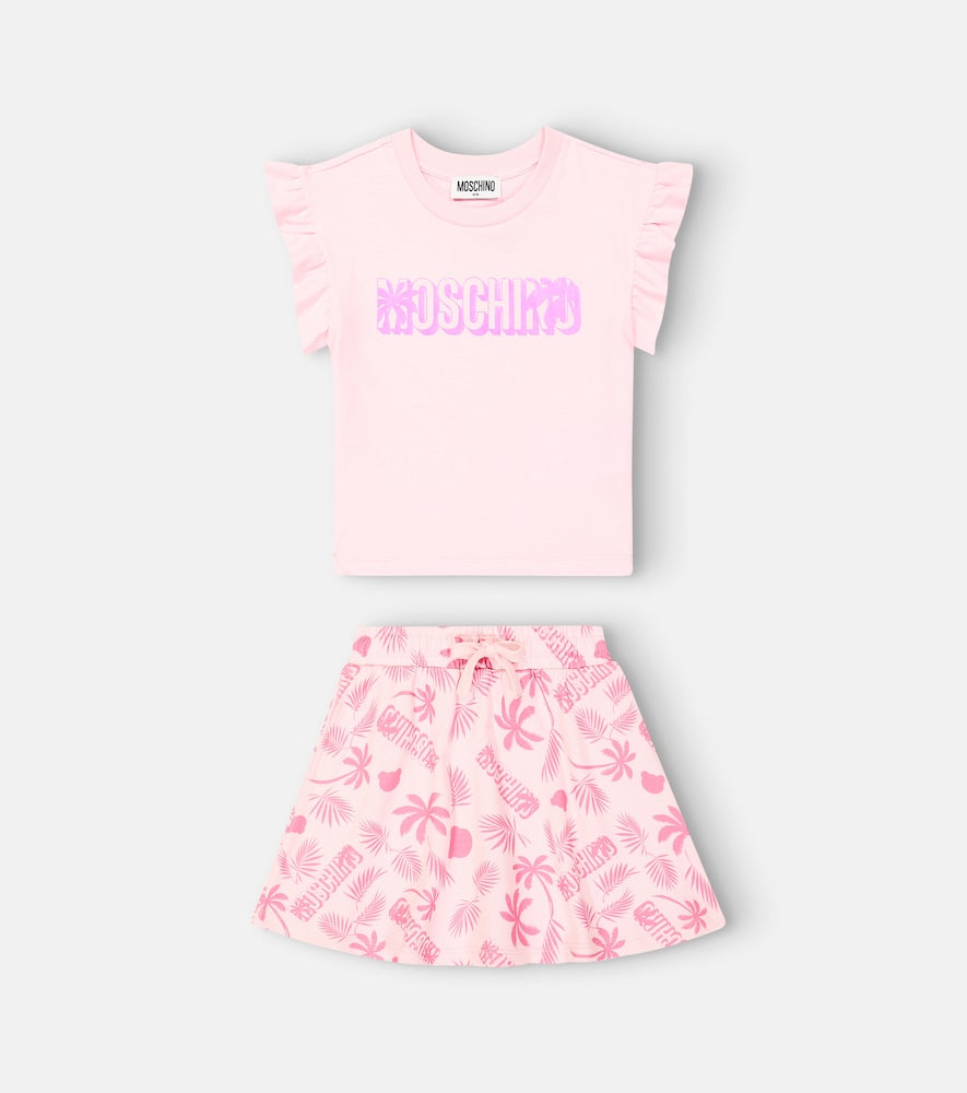 Cotton T-shirt and skirt set