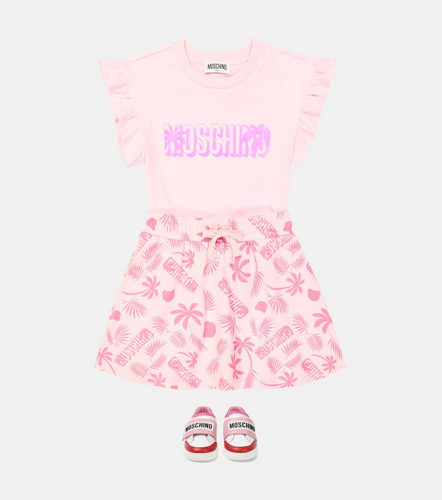 Cotton T-shirt and skirt set