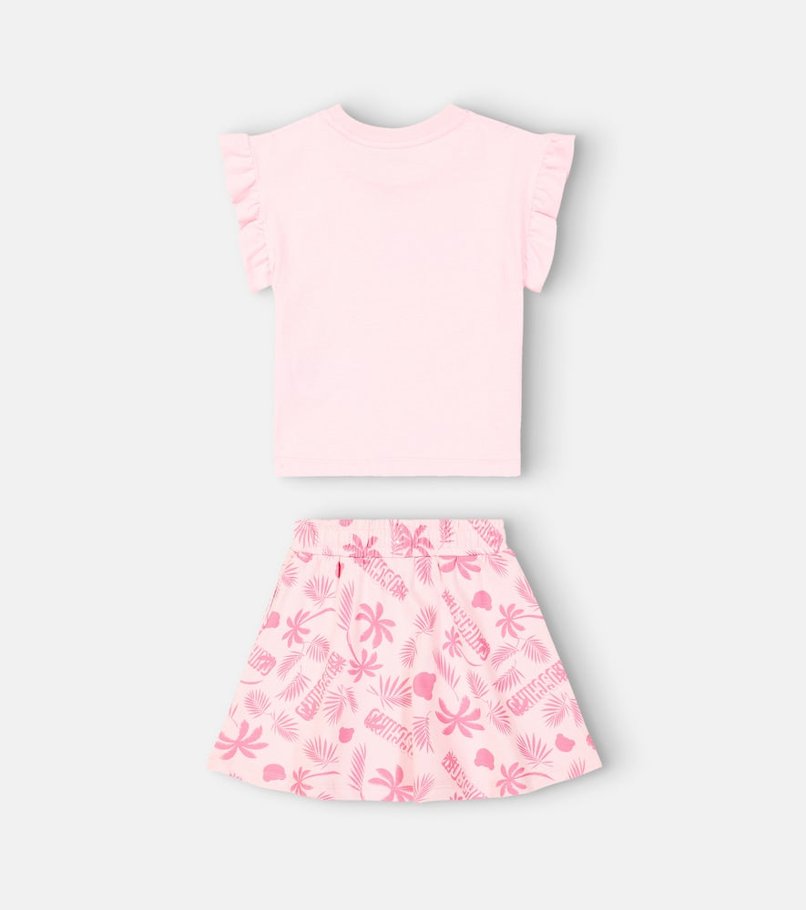 Cotton T-shirt and skirt set