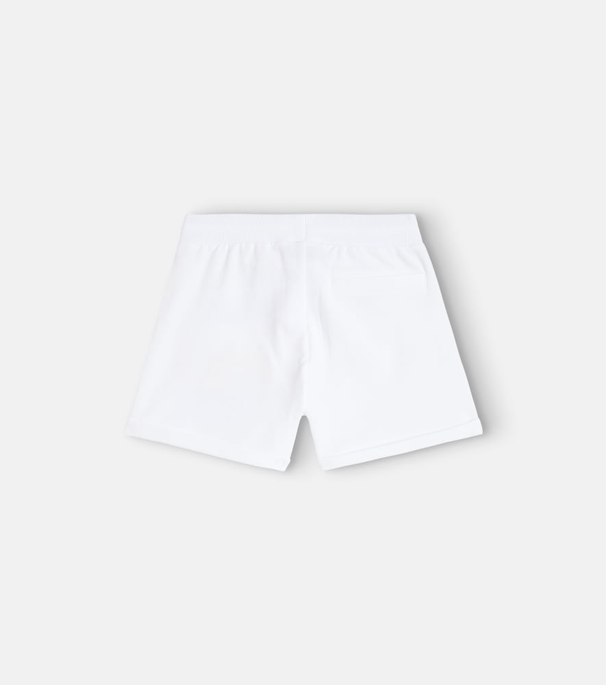 Printed cotton-blend jersey shorts