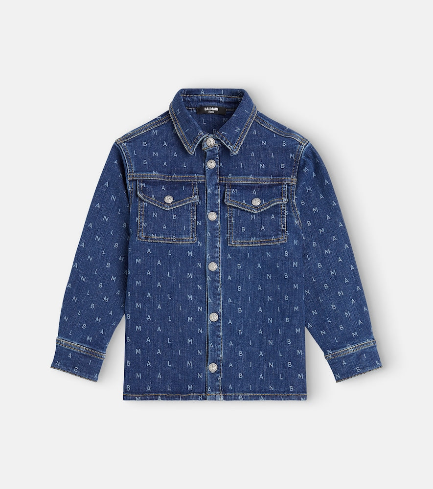 Logo denim shirt