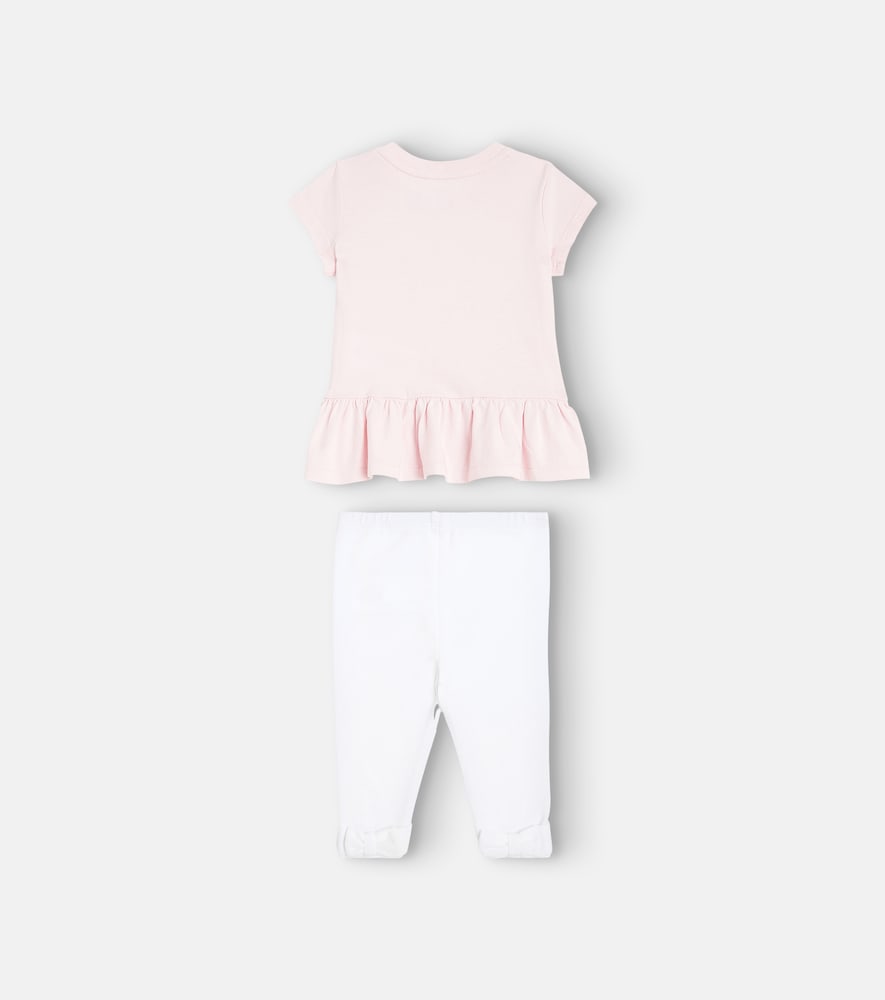Baby logo cotton T-shirt and leggings set