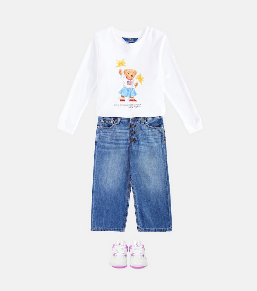 Cropped wide-leg jeans