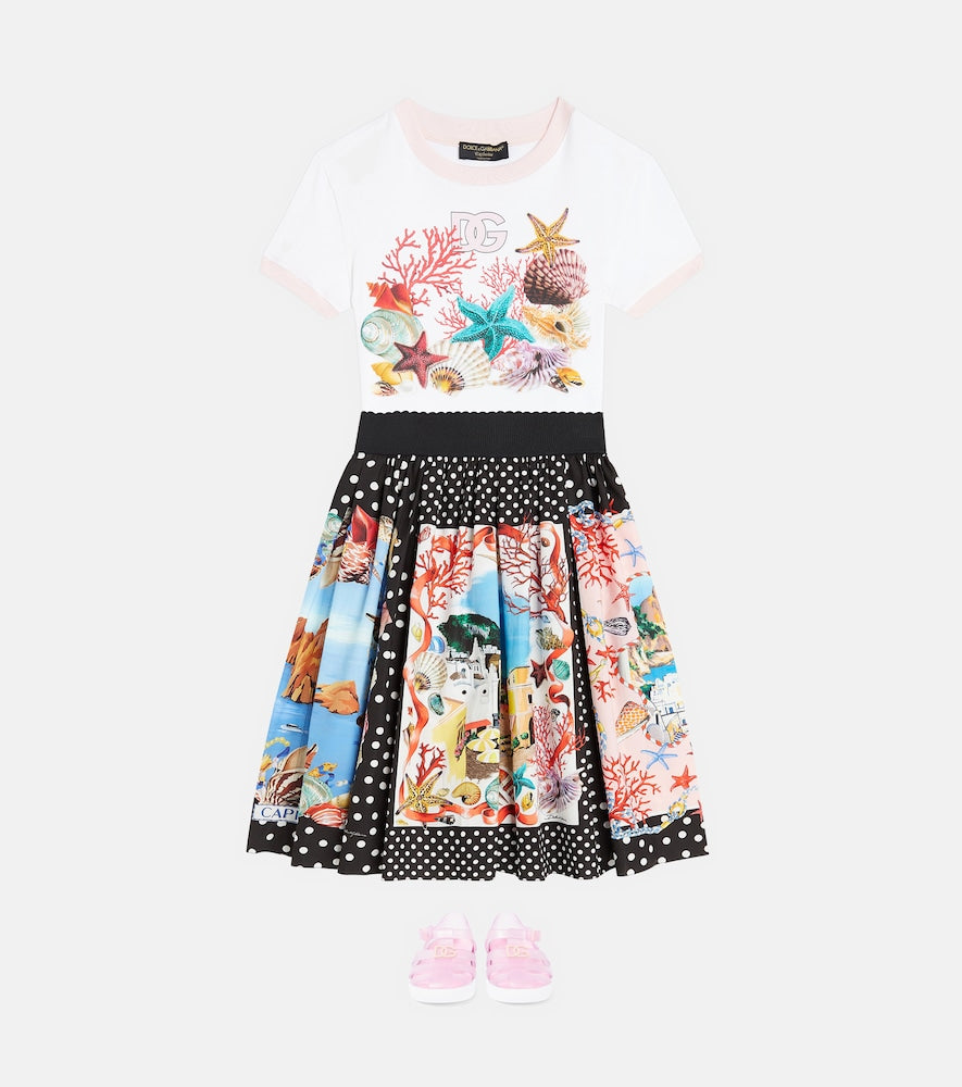 Capri DG printed cotton jersey T-shirt