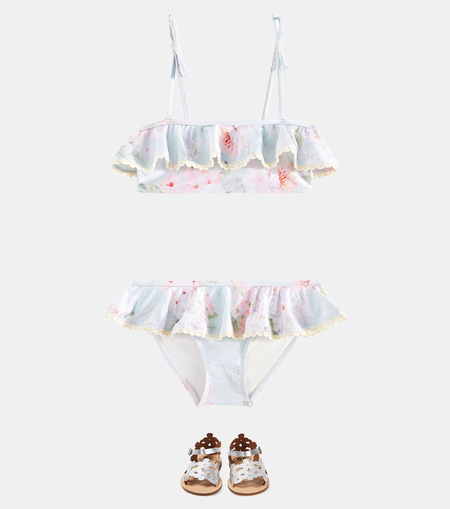 Halliday floral ruffled bikini