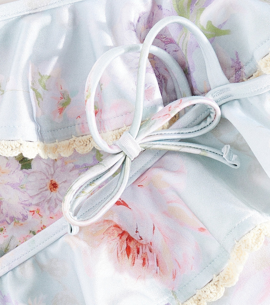 Halliday floral ruffled bikini