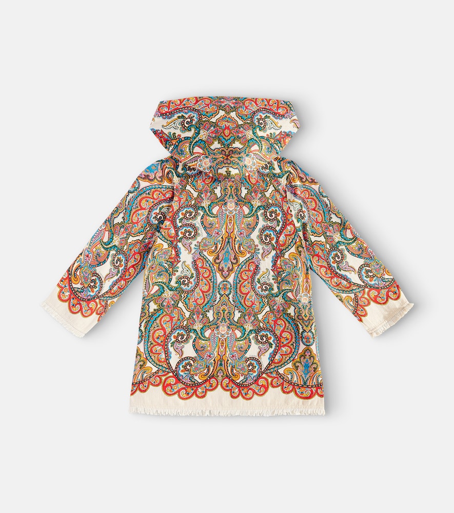 Ottie paisley cotton beach cover-up