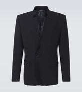 Wool-blend gabardine blazer