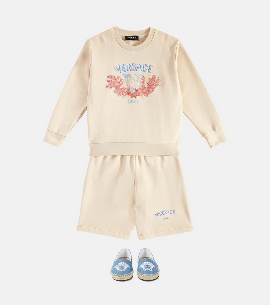 Barocco cotton jersey shorts