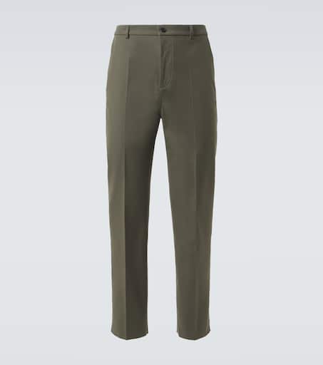 Cotton straight pants