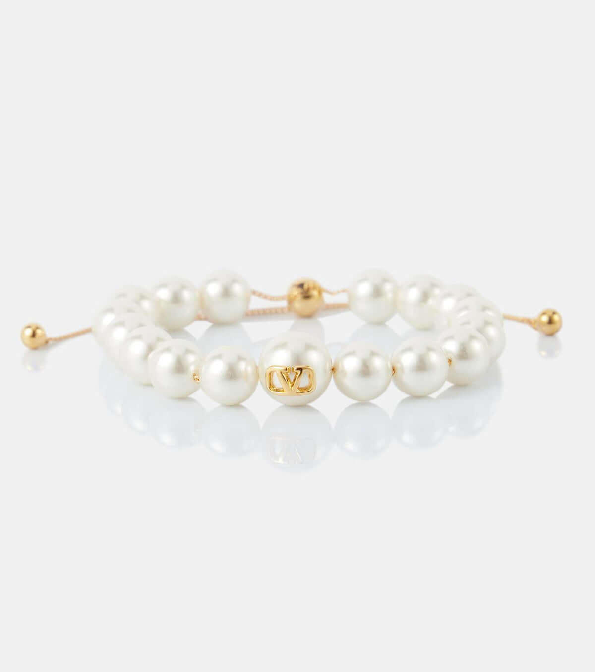 VLogo Signature faux pearl bracelet