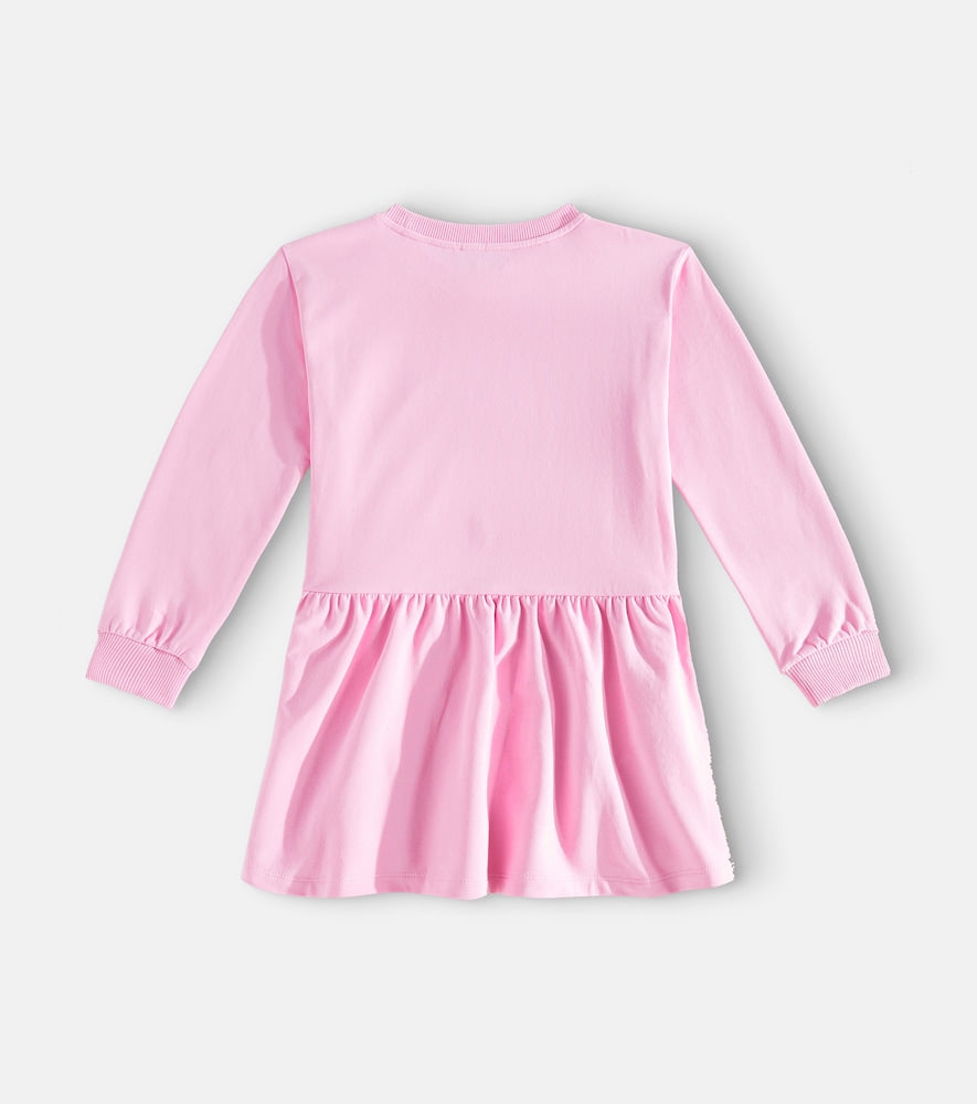 Printed cotton-blend dress