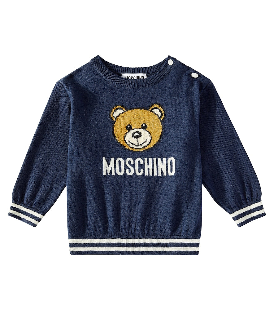 Baby Teddy Bear cotton and wool sweater