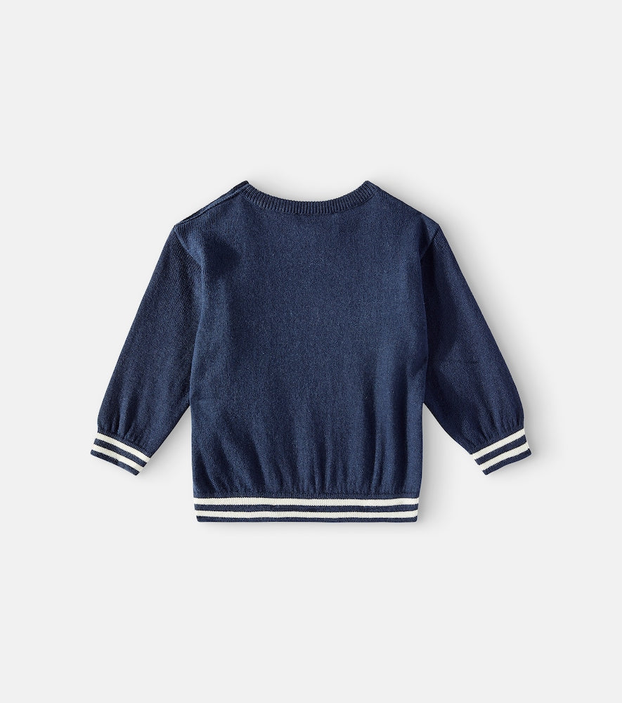 Baby Teddy Bear cotton and wool sweater