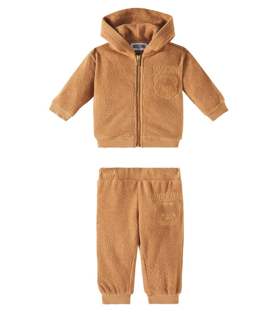 Baby embroidered sweatpants and hoodie set