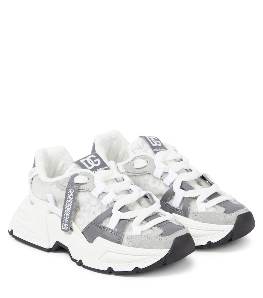 Airmaster DG leather-trimmed sneakers