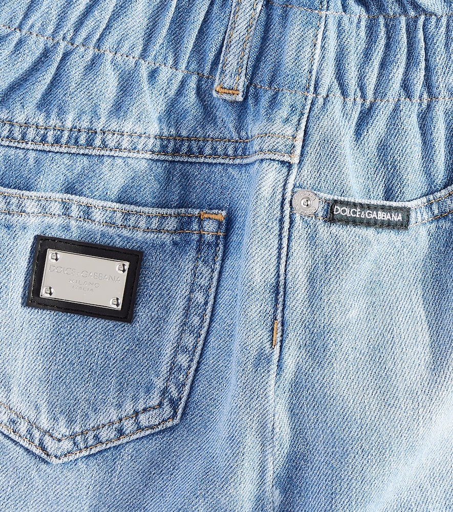 Logo denim skirt