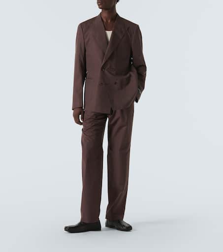 Cotton and silk poplin blazer