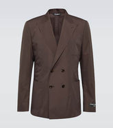 Cotton and silk poplin blazer