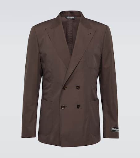 Cotton and silk poplin blazer