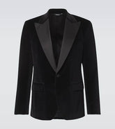 Cotton and silk-blend velvet tuxedo