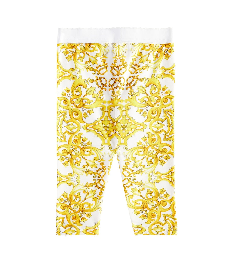 Baby Majolica cotton-blend jersey leggings