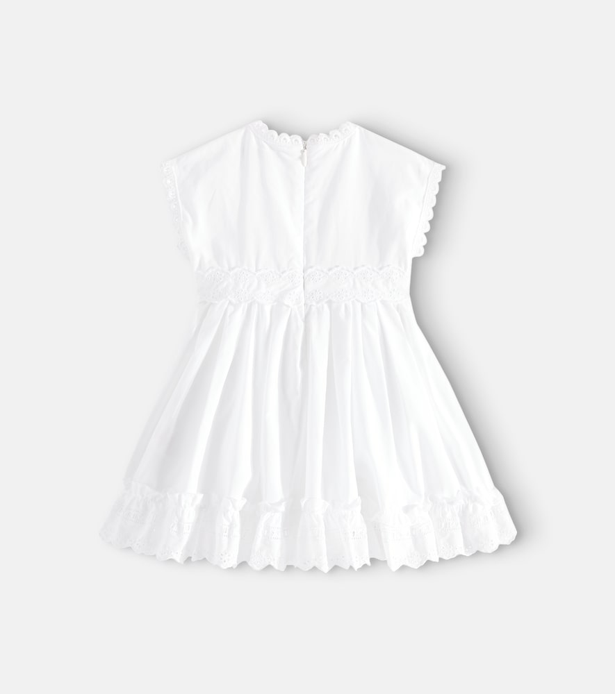 Baby broderie anglaise cotton poplin dress