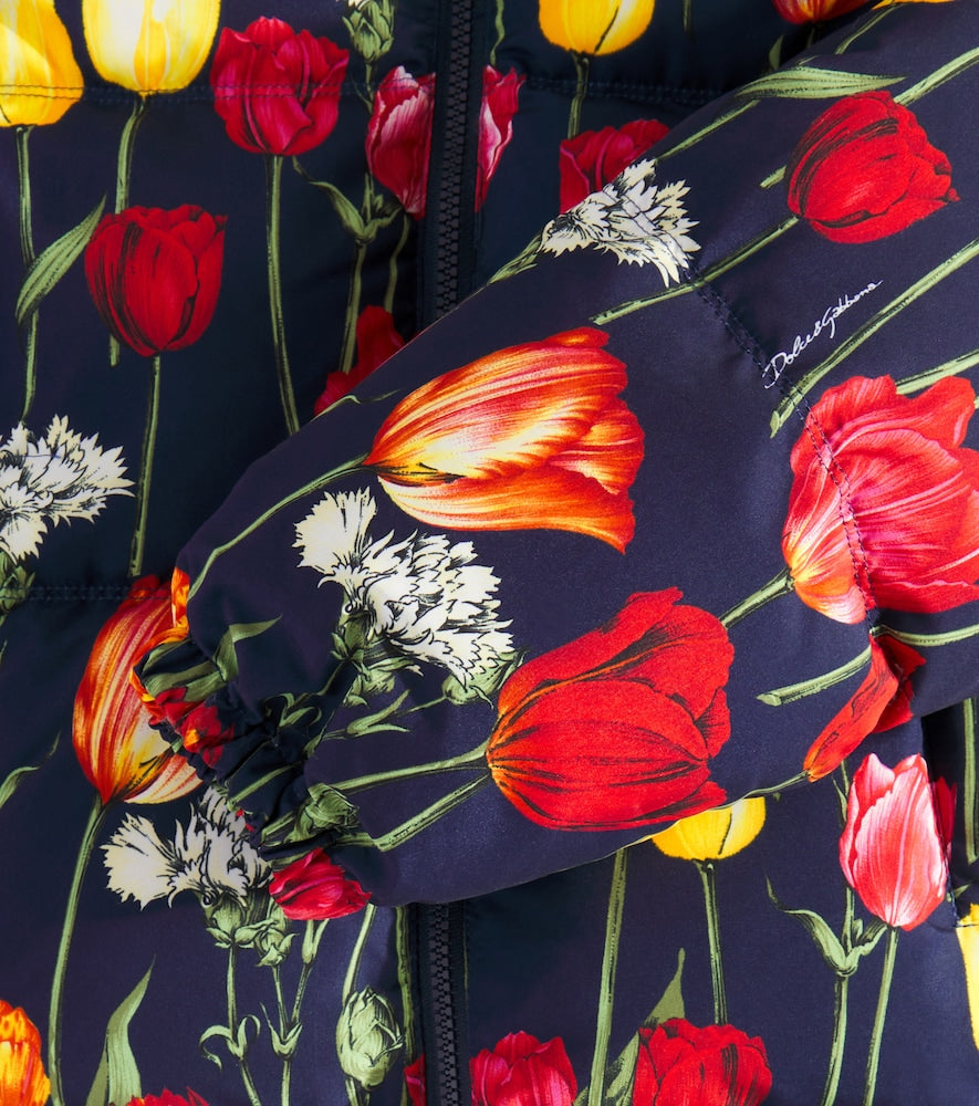 Floral down jacket