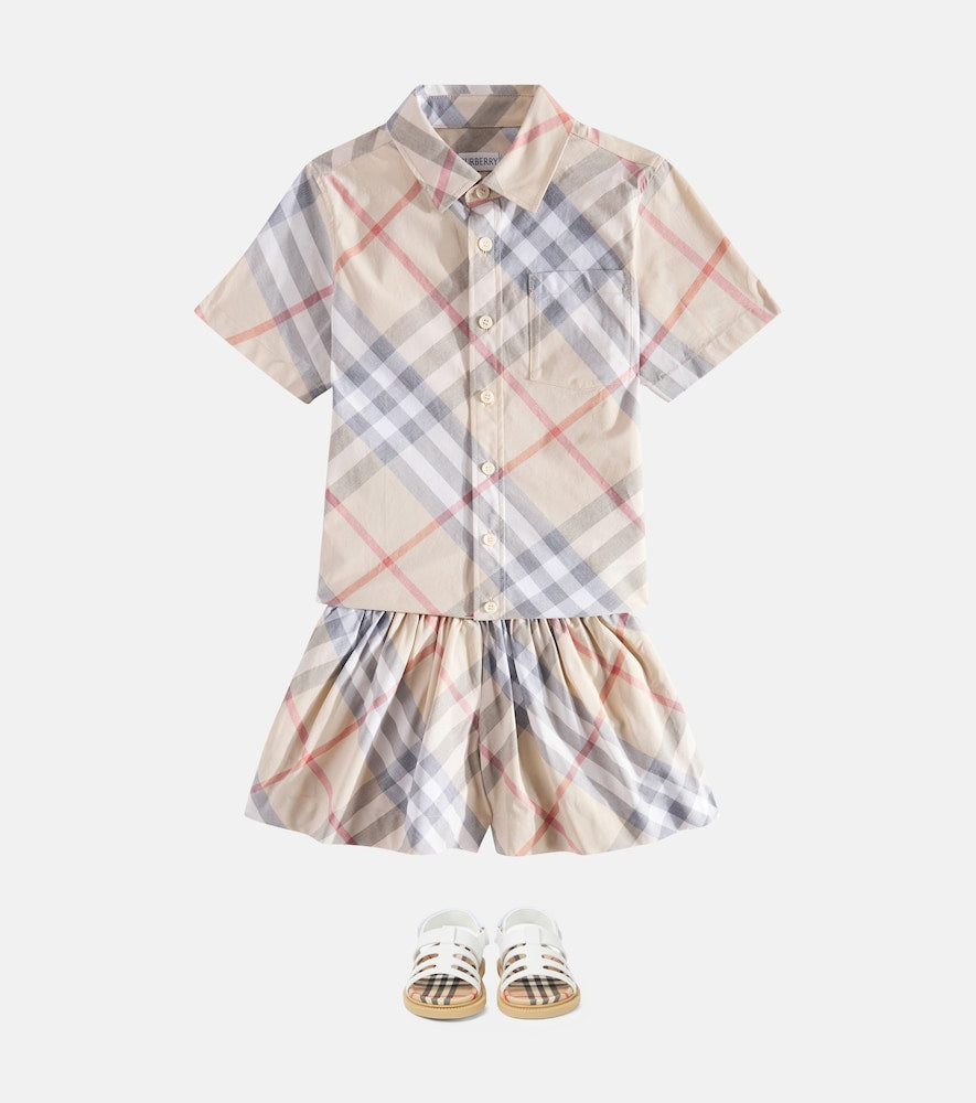 Burberry Check cotton poplin shorts