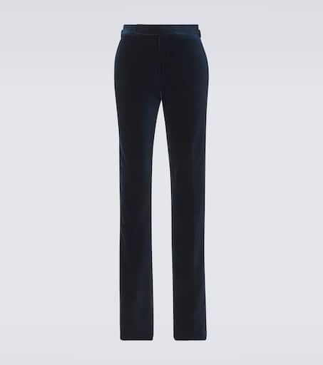 Cotton straight pants