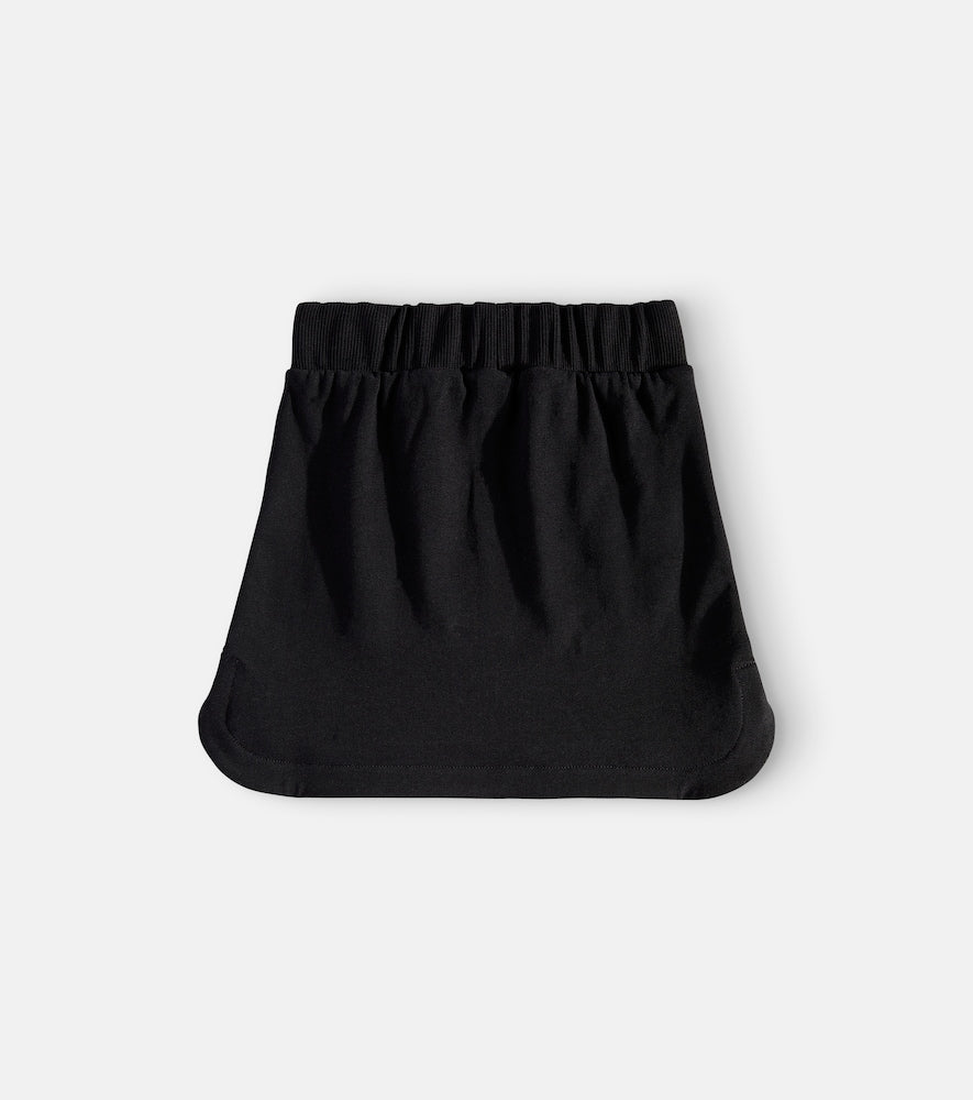 Logo cotton-blend jersey skirt