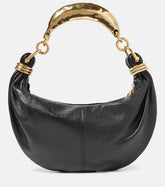 Banana Small leather shoulder bag