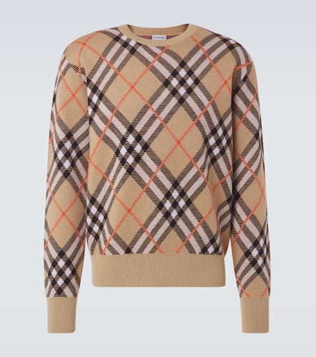 Burberry Check wool-blend sweater