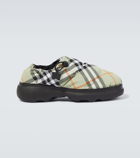Burberry Check quilted mules