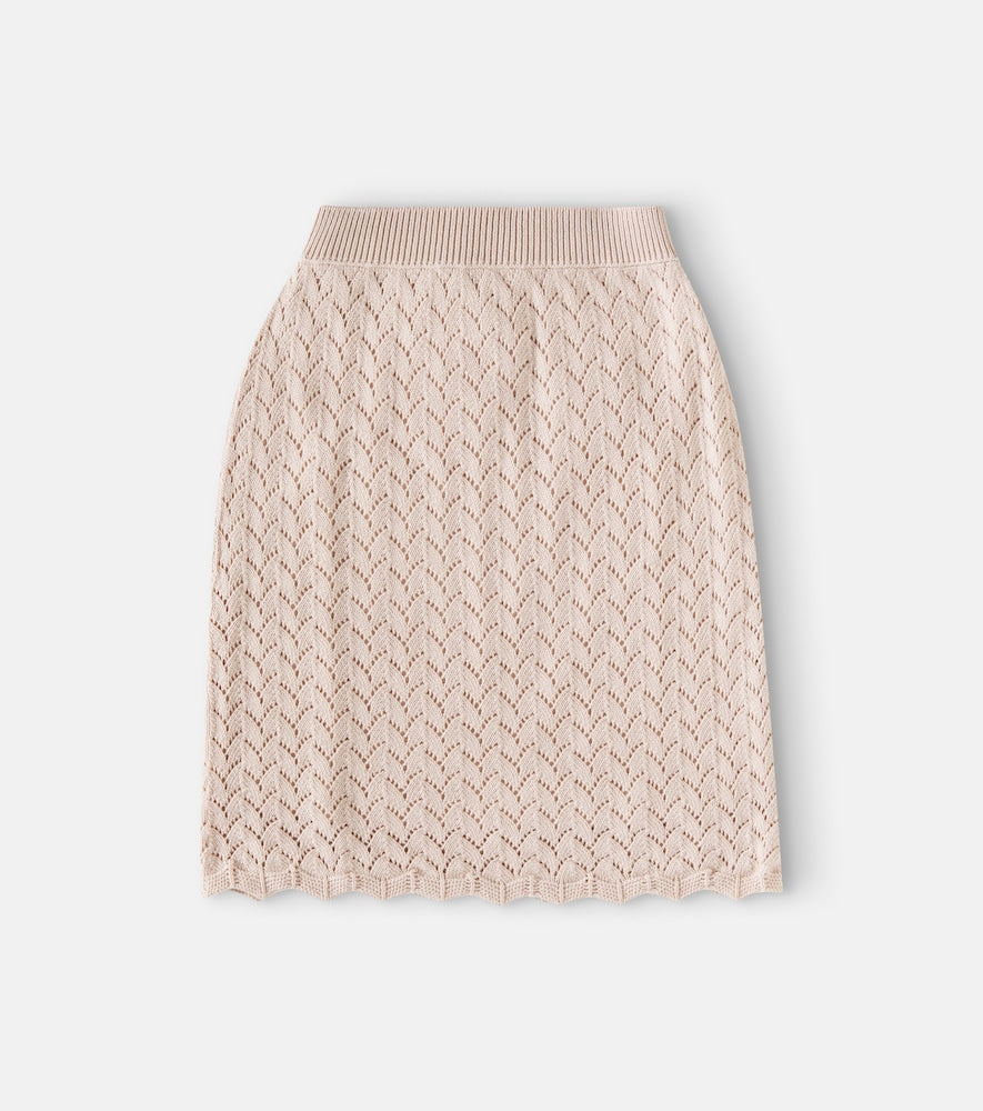 Cotton and cashmere skirt