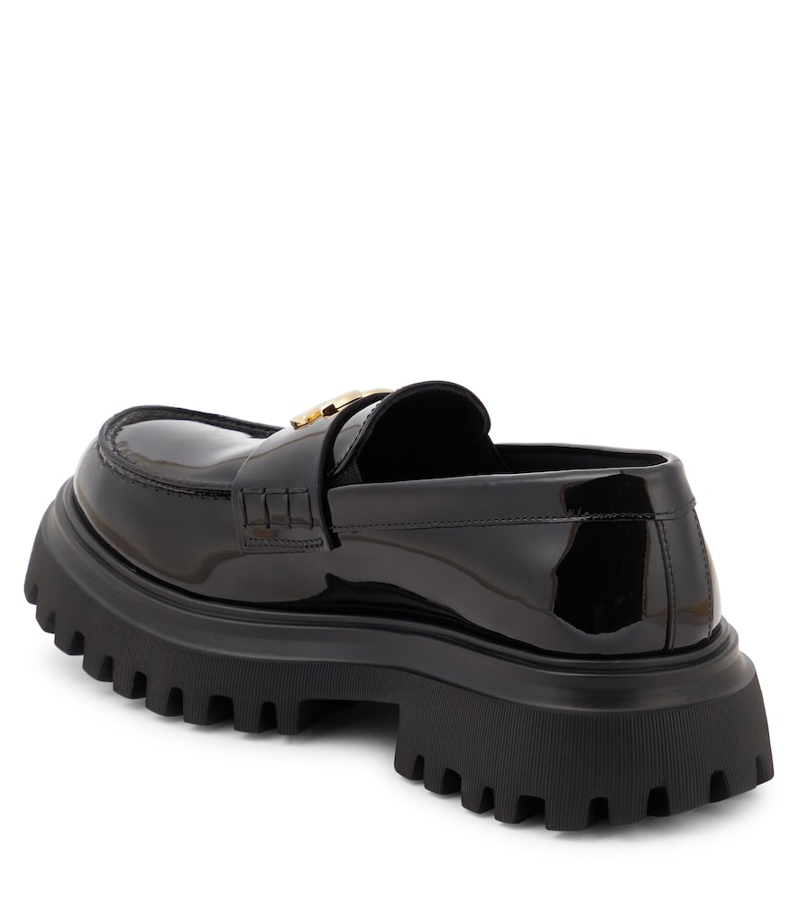 Patent leather loafers