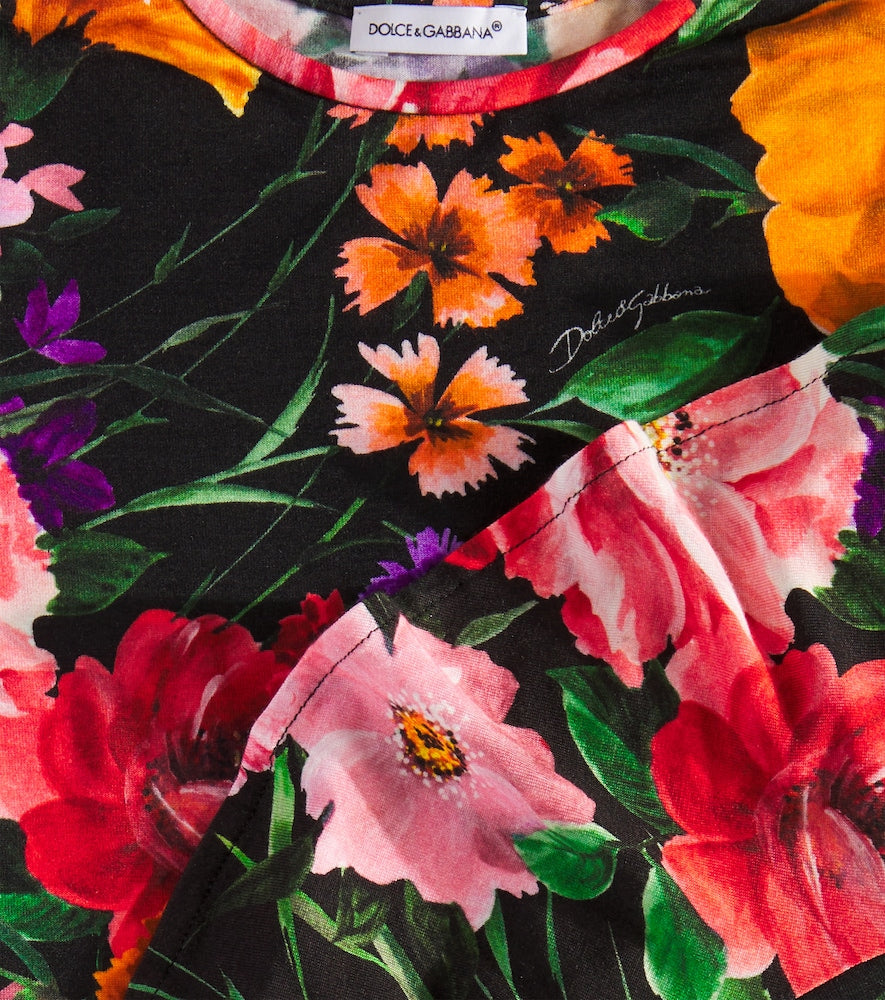 Floral jersey top