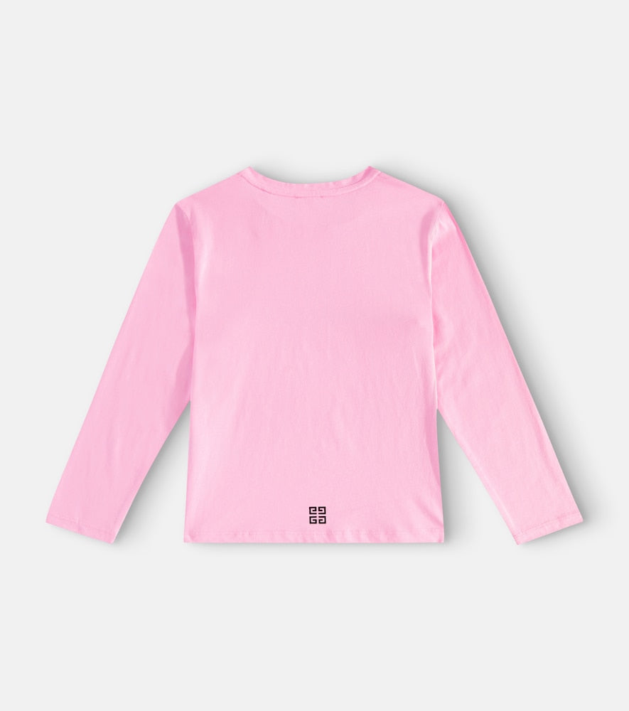 Logo cotton jersey top
