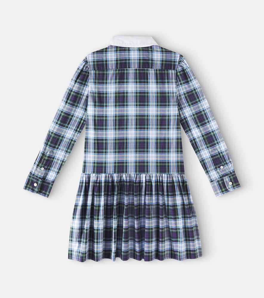 Plaid cotton poplin dress