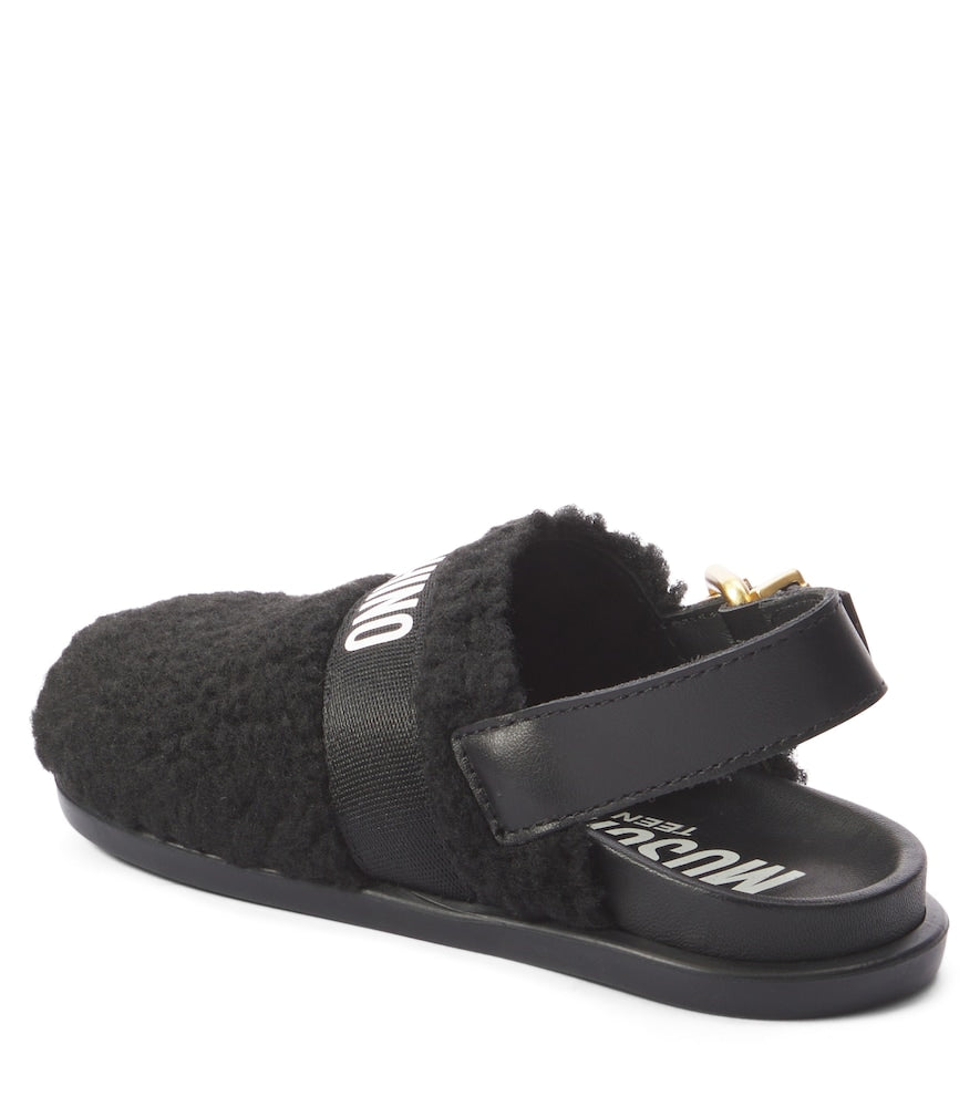 Logo slingback clogs