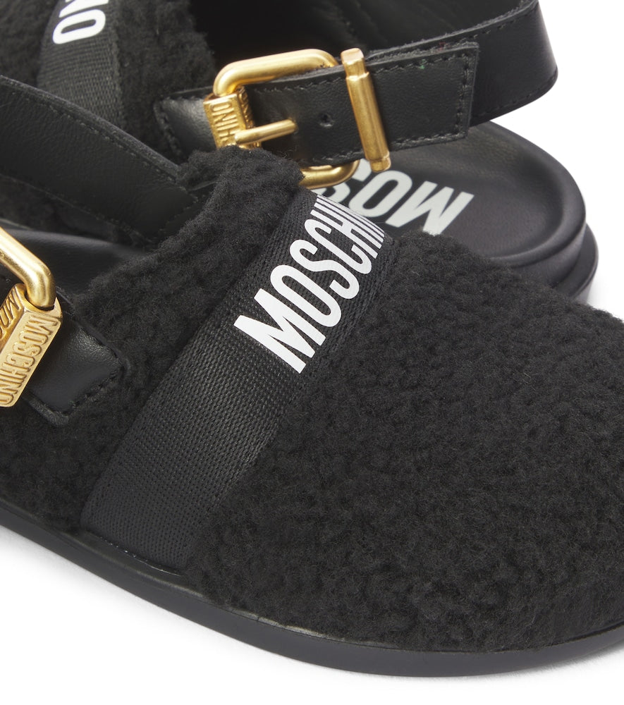 Logo slingback clogs