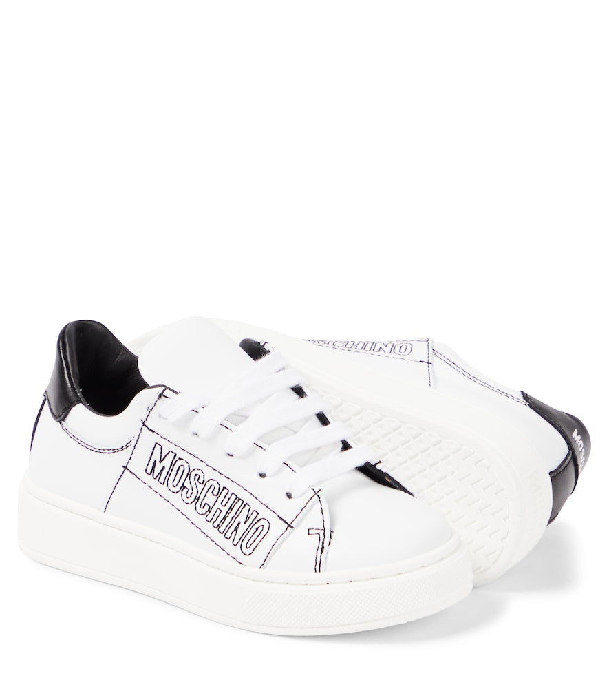 Logo leather sneakers
