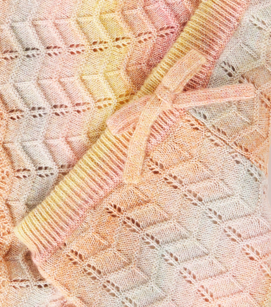 Tallow chevron cotton-blend shorts