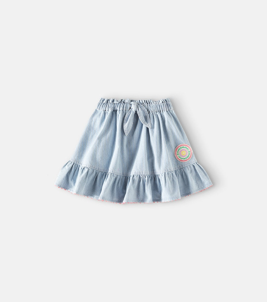 Wylie striped denim skirt