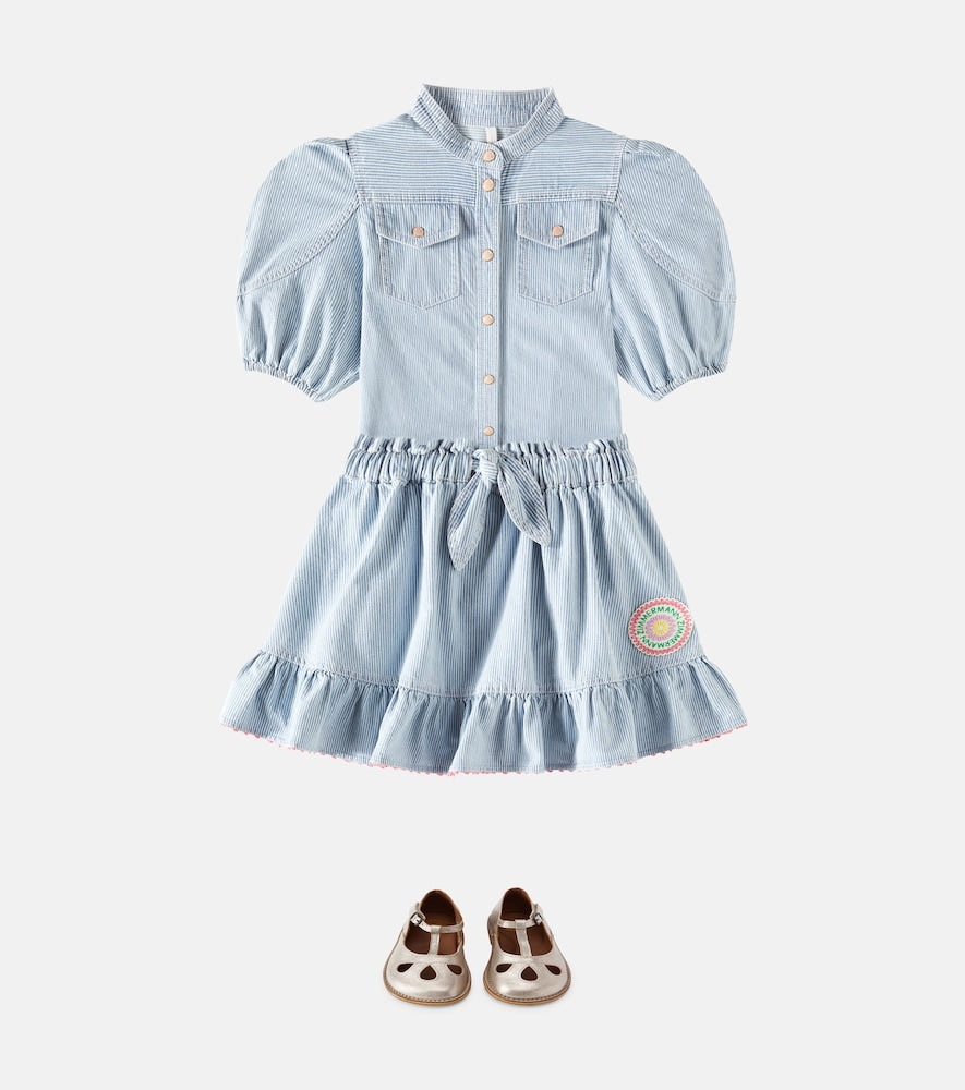 Wylie striped denim skirt