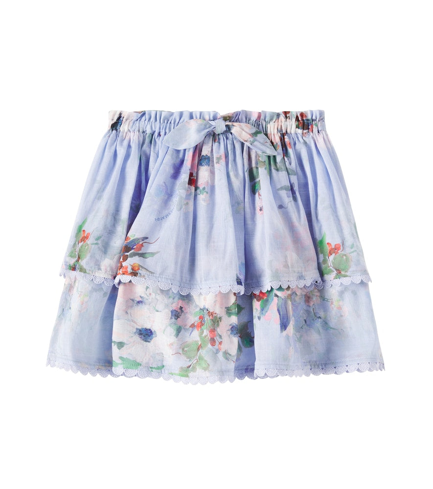 Everley tiered cotton skirt