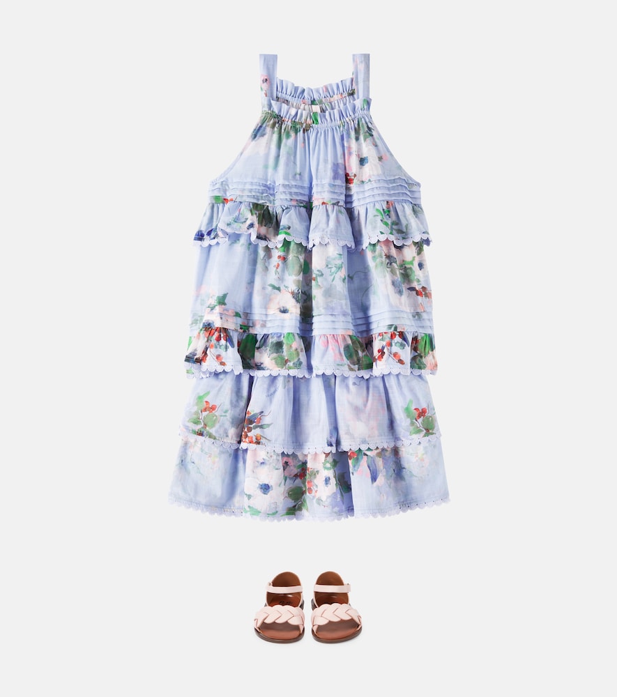 Everley tiered cotton skirt